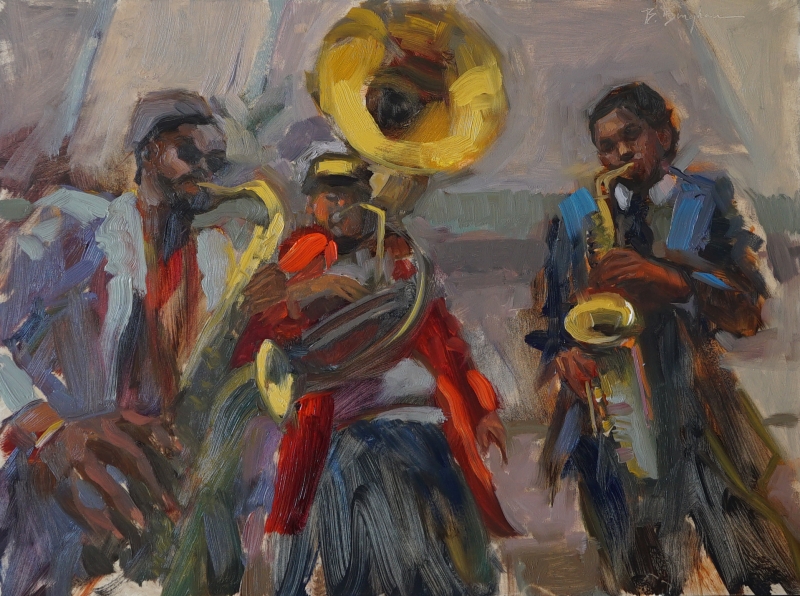 Jazz Men - oil painting by Bruce Bingham