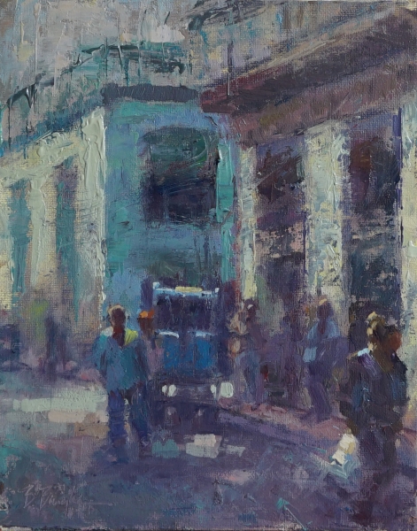 Cuban Blues - original oil painting by Bruce Bingham