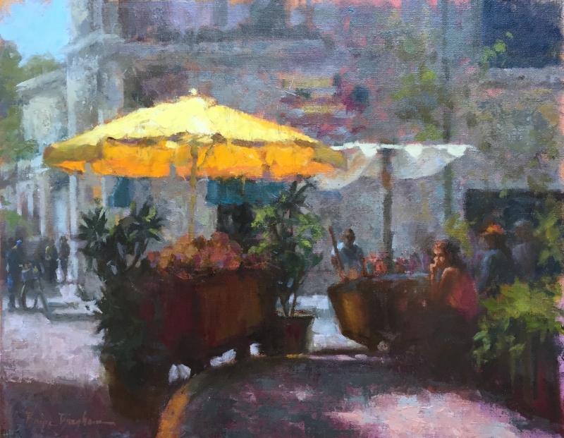 Cuban Fruit Cart - original oil painting by Bruce Bingham