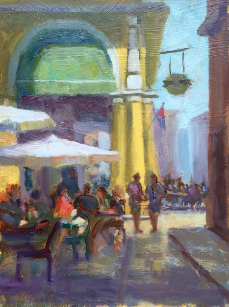 Cuban Conversations - original oil painting by Bruce Bingham