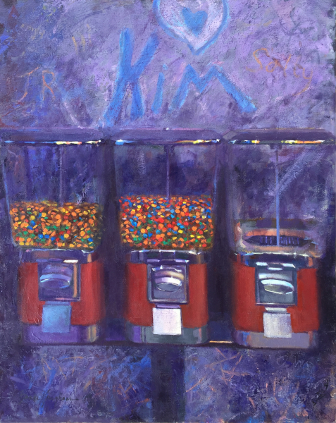 Kim Was Here - oil painting by Bruce Bingham