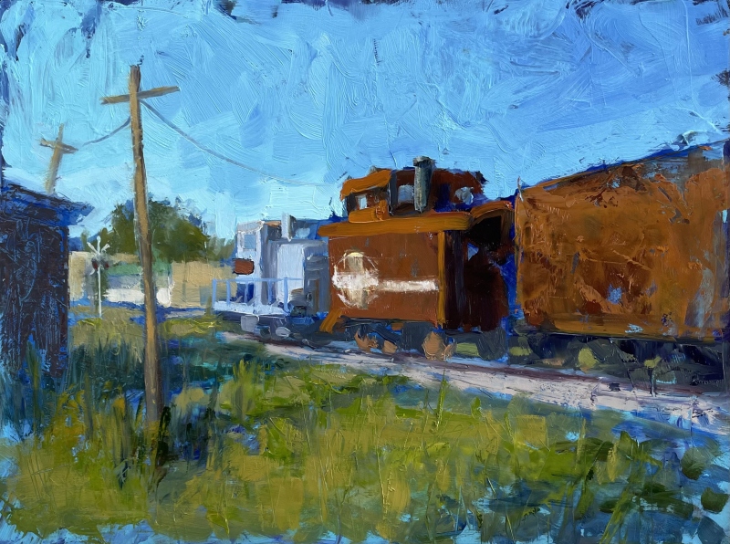 End Of The Line - original oil painting by Bruce Bingham